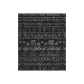 BW Mud Cloth Crush Crushed Velvet Blanket